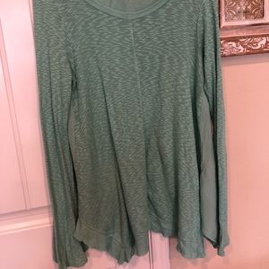 ANTHROPOLOGIE! Dual fabric top